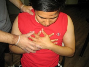 Angina is usually described as a sharp or dull pain, discomfort, tightness or ache in the chest